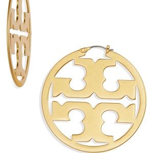 NEW TORY BURCH MILLER LOGO HOOPS